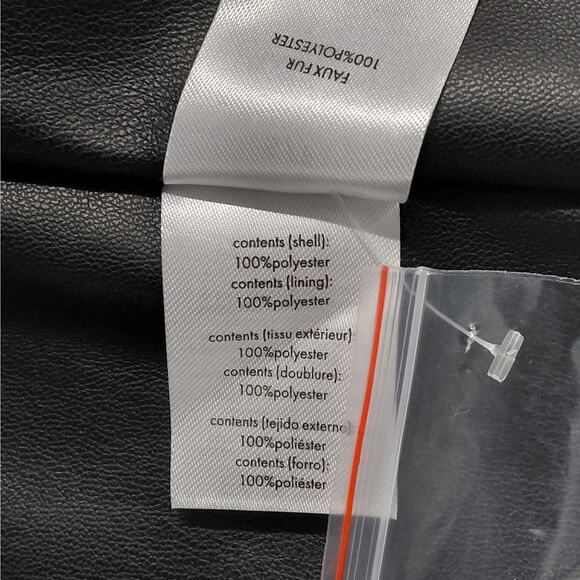 WeWoreWhat Womens Oversized Faux Fur Blazer Jacket Small Ivory Vegan Leather NWT - Picture 14 of 15